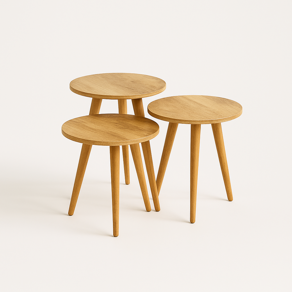 طقم ترابيزات دائري  كود 119 - 3 قطع