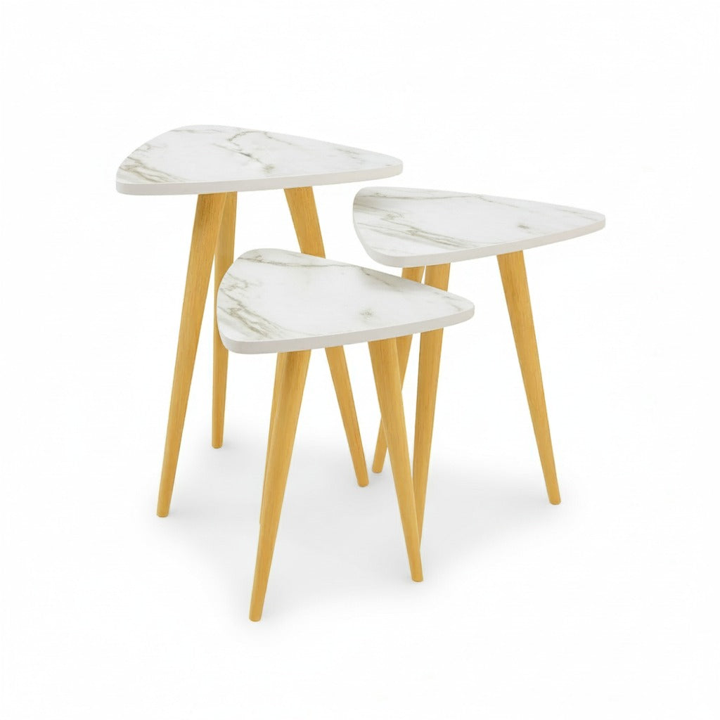 طقم ترابيزات مثلثة كود 153 - 3 قطع