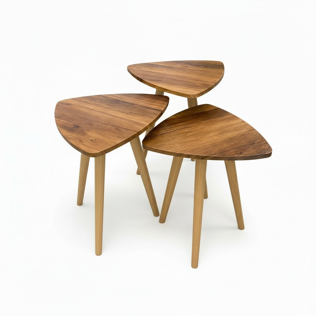 طقم ترابيزات مثلث  كود 126 - 3 قطع