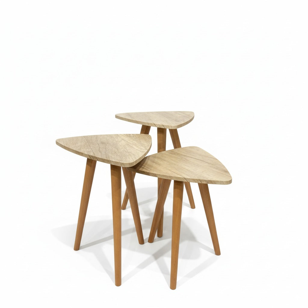 طقم ترابيزات مثلث  كود 130 - 3 قطع